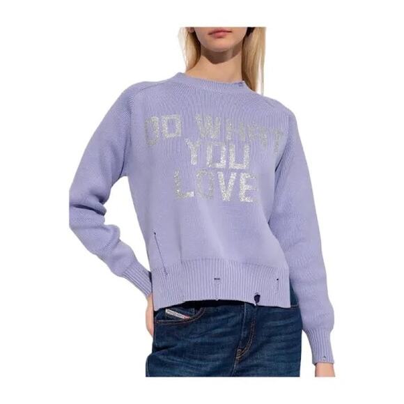 Golden Goose Do What You Love Cotton Crewneck Distressed Sweater Size XS - Picture 1 of 10